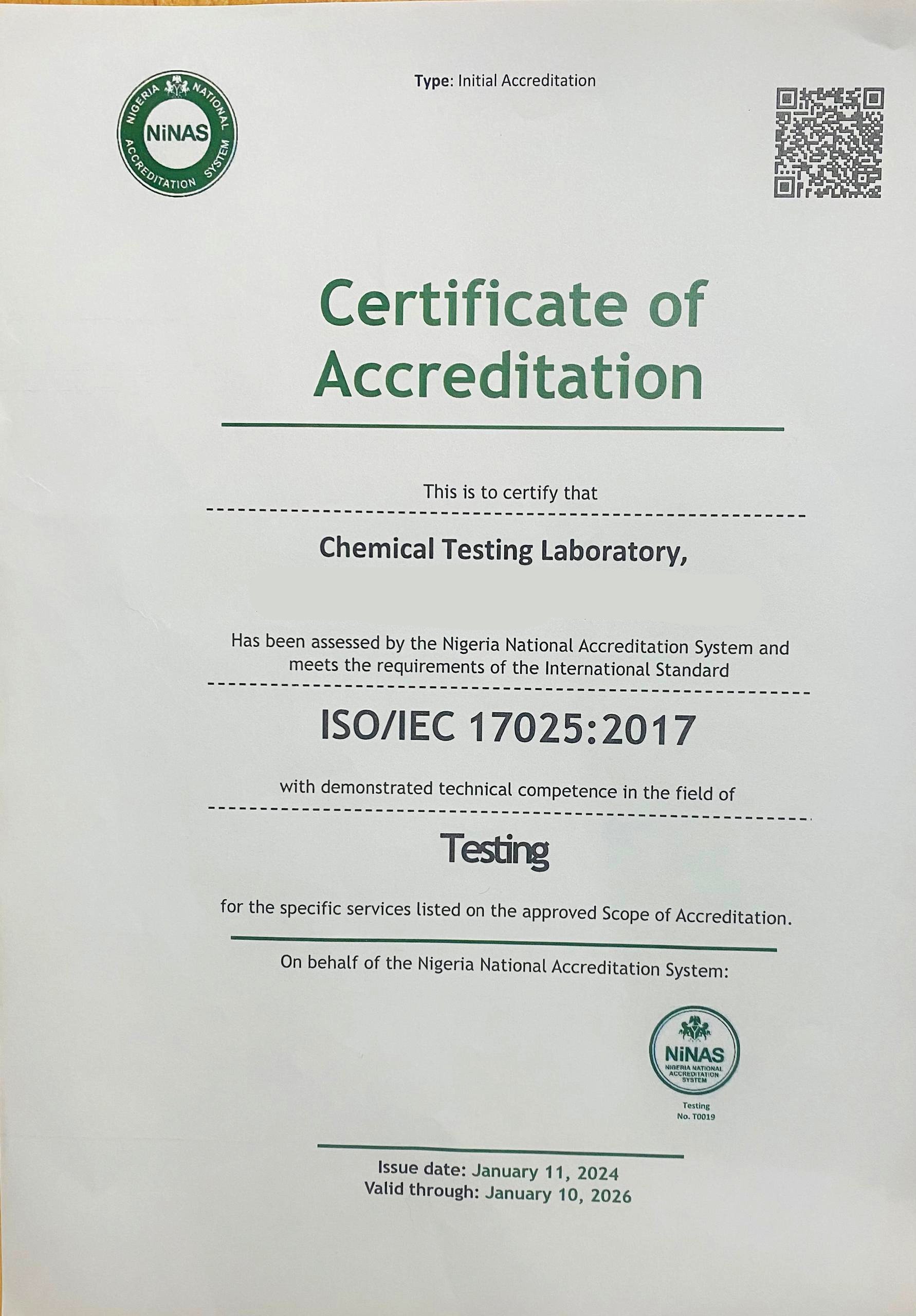 Certification